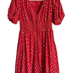Madewell ‎ Sophia Mini Dress Bandana Flower Red Spring Button Down Women's Size M Photo 0