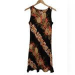 Hilo Hattie Vintage Maxi Tank Dress Black Rayon PIneapple Plumeria Size XL Photo 3