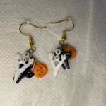 Womens Halloween πGhost π» Black Cat πββ¬ and Pumpkin π Earrings Photo 0