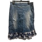 Denim Lace Fairy Skirt Blue Size M Photo 3