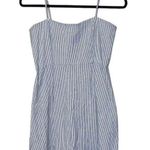 Brandy Melville Karla Blue & White Seersucker Striped Mini Dress Photo 0