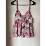 Torrid Plus Size 2 Watercolor Twill Fit & Flare Tank Top Sweetheart Neck Button Photo 5