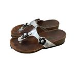 Birkenstock  Gizeh Thong Sandals Silver Women Size 6 Photo 2