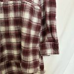 American Eagle  Plaid Peplum Flannel‎ Shirt Size Small Photo 4