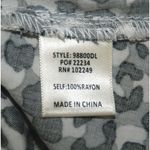 Skies Are Blue Patterned Maxi Dress Button Front Size L 3/4 Sleeve High Slit Photo 8