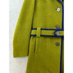 Loden Coat Original Imported Size 6 Coat Belted Button Up West Germany Green Vtg Photo 3