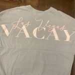 Spirit Jersey  Washed Light Blue‎ Size Large Las Vegas Vacay oversized casual Photo 4
