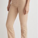 Madewell Jeans Pull-On Skinny Flare in Mini Check Autumn Gold Sz 30 NWT New Photo 1