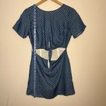 Lucca Couture Star Print Cute Dress With Open Stomach Cut Out 4th of July Denim Print Photo 5