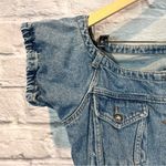 Fiorucci Vintage 90’s Women’s Large  Denim Off the Shoulder Fitted Corset Top Photo 5