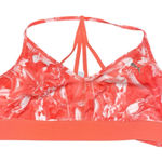 Puma NWOT  Women's Floral Sports Bra - Coral and White Size L Photo 0