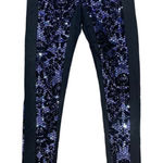Just Cavalli  Sequin Flower Embroidered Leggings, Small, NWT Photo 0