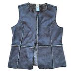 Tribal Jeans Reversible Faux Fur & Suede Vest M Gray Size M Photo 0