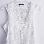 Venus Lace Tank Top Button Down Sleeveless Blouse Photo 2
