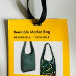 Diane Von Furstenberg Arrow Geo/Disco Zebra Green Reversible Reusable Bag DVF Photo 2