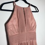Dusty Rose Floor Length Halter Dress Size 4 Photo 3