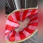 ON 34TH Isabella Pink and Tan Women's Straw Tote Bag Photo 9