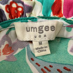 Umgee  Floral Long Sleeve Babydoll Tunic Top Size Medium Boho Peasant Photo 6