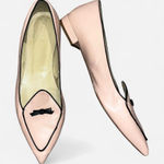 J.Crew  Women's Pink Flats with Black Trim Photo 0