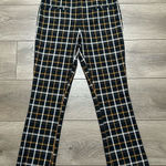 Anthropologie The Essential Slim Kick Flare Plaid Crop Pants Size 2 Photo 0