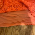 Kimchi Blue  Neon Orange Floral Lace Dress Photo 7
