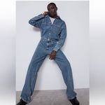 ZARA  Blue Long Denim Jumpsuit - S Photo 1