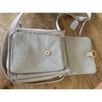 Jacqueline Ferrar Grey Genuine Leather Vintage Crossbody Purse Shoulder Bag Photo 4