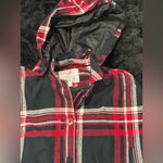 Cooperative  Red and Black Plaid Hooded Cape Photo 4