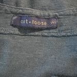 Cut Loose Dress Small Linen Blend Oversized Tiered Blue Photo 3