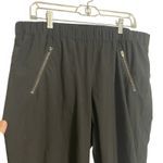 Athleta Aspire Ankle Pants Womens Size 14 Black Zip Pocket Ruched Leg Photo 3