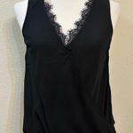 Miami Francesca’s Mi Ami Serennia Sleeveless Blouse Black Lace Trim Top Size Small Photo 0