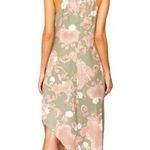 Emily Wonder green pink asymmetrical halter sheath maxi dress size small NWT Photo 0