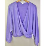 Beyond Yoga NWT Wrapped Up Pullover Light Amethyst Flowy Top Blouse Photo 6