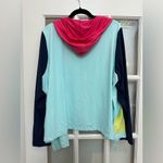 Lands' End  Swim Colorblock Zip-Up Hoodie Rash Guard Women’s Plus Size 2X Photo 3
