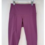 Lululemon  Women Leggings Purple Wunder Under Crop Scallop Pull On Stretch Size 6 Photo 5