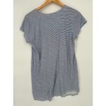 Ralph Lauren Lauren Pajama Gown Women's M Cotton Sleep Shirt Blue Striped Logo Photo 2