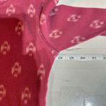 Eddie Bauer Women's Printed Waffle Knit Long Sleeve Henley Top Red Large Ikat Photo 8