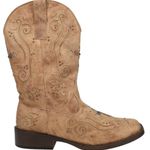 Roper faith rhinestone mid calf boots tan cross bling women’s size 6.5 western Photo 1