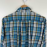 Denim & Supply Ralph Lauren Ralph Lauren Denim & Supply Womens Utility Blue Yellow Plaid Button Down Shirt L Photo 5