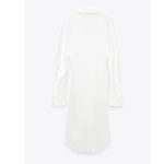 ZARA NWT SATIN EFFECT RUCHED DRAPED SHIRT DRESS BLOGGERS FAV IVORY XS Photo 4