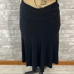 MM.LaFleur M.M.Lafleur Black Ruched Jersey Knit Skirt Photo 2
