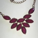 Elegant Maroon Boho Statement Necklace Photo 3