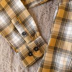 DIXXON Flannel Company Lager Plaid Long Sleeve Button Up Shirt Women XS Western Yellow Size M Photo 9