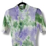 Free People Find Me Now Helene Amethyst Tie-Dye Velvet Pleated Midi Dress XS Photo 4