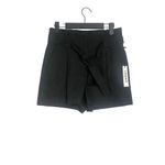 L'Agence NWT  Alex Paperbag Tie Zip High Waist Shorts Pockets 2 Black #1678 Photo 2