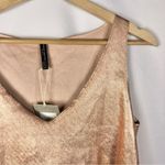 ZARA  Rose Gold Peplum Faux Leather Tank Top S Photo 2