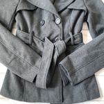 Papaya Women’s S/M Peacoat  Charcoal Grey Double Breasted Button Up Coat Jacket Photo 1