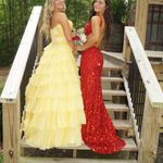 Sherri Hill Prom Dress Yellow Light Photo 2