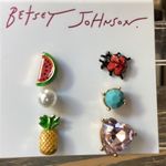 Betsey Johnson  Backyard Mismatched Stud Earrings Photo 0