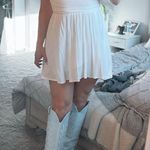 Princess Polly White Halter Dress Photo 0
